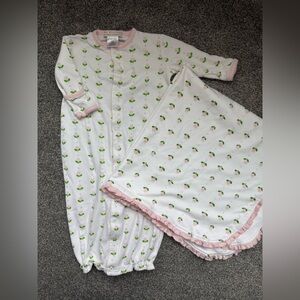 The Beaufort Bonnet Company Tulip Print Baby Gown and Blanket Set